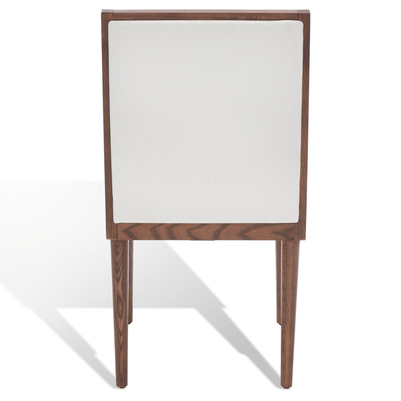 Laycee Walnut & White Tufted Upholstered Dining Chair Set