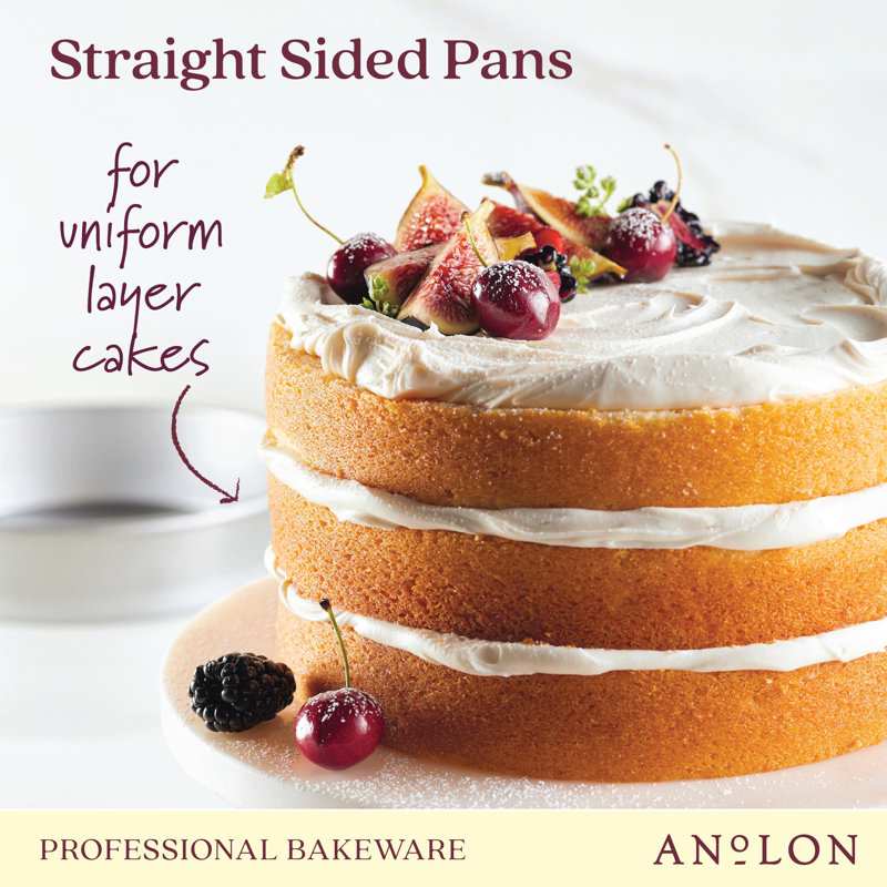 Silver Aluminized Steel Round Cake Pan, 9 Inch