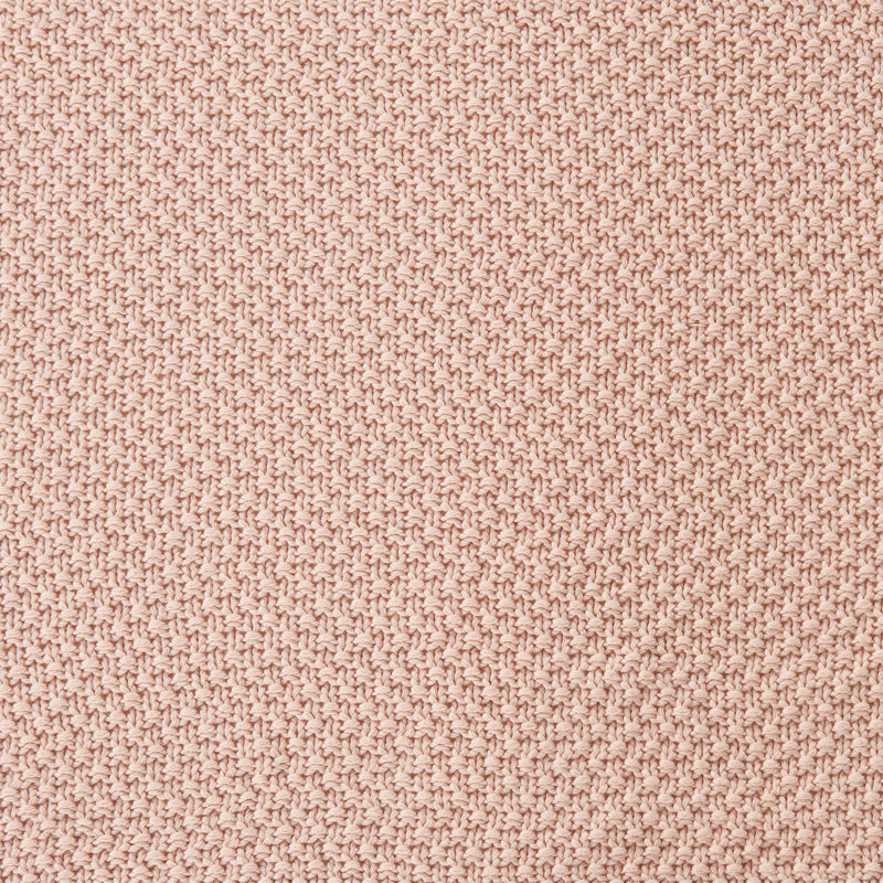 Blush Solid Cotton Knit Luxury Queen Blanket