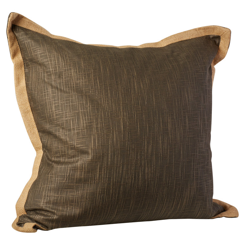 Madeline 22'' Brown and Beige Linen Pillow Set