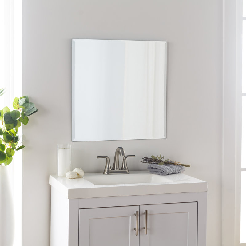 Contour Beveled Frameless Rectangular Wall Mirror