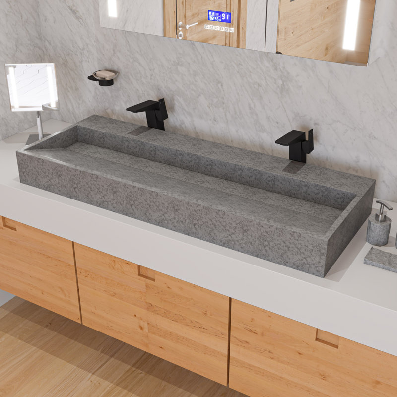 Matte Black Tall Single-Handle Bathroom Faucet