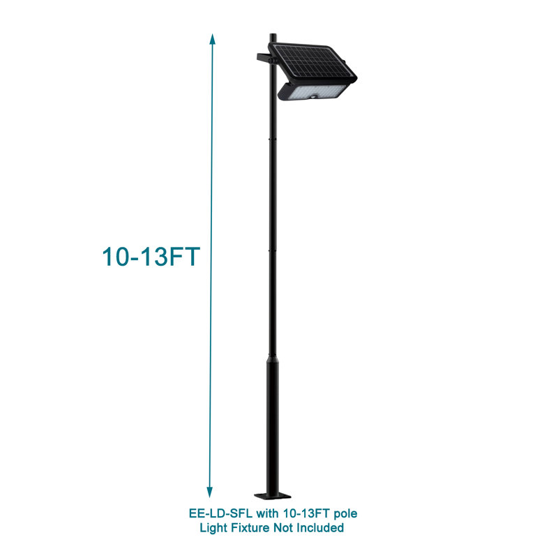 Elegant Black Extendable Outdoor Light Post with Powder Coated Finish