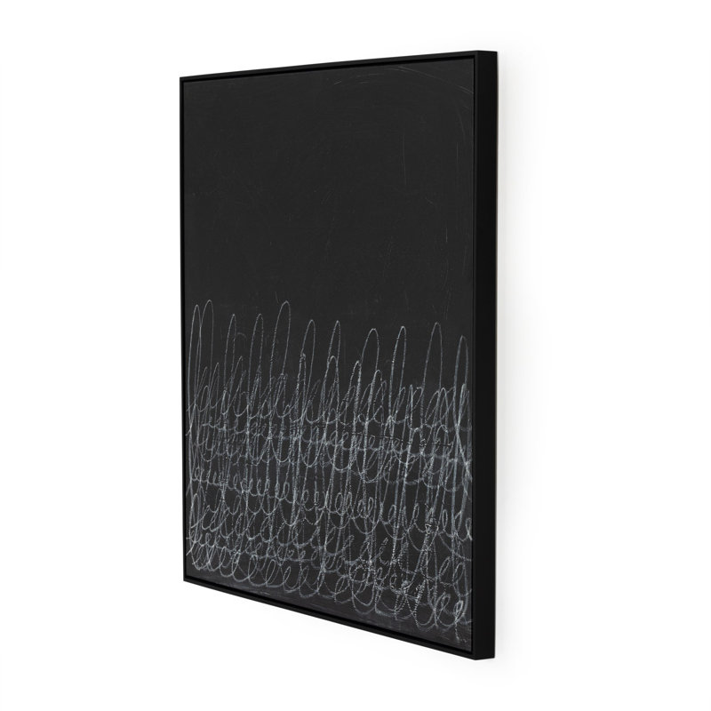 Abstract Charcoal and Chalk 48" x 48" Canvas Painting