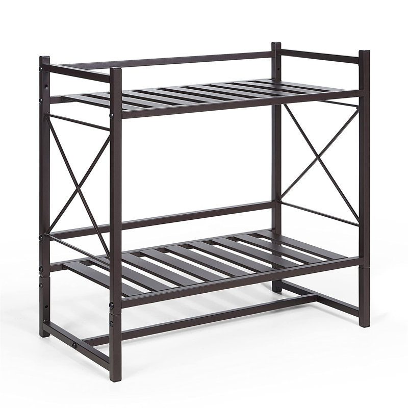Bronze 2-Tier Wall Mounted Bathroom Shelf with Towel Bar