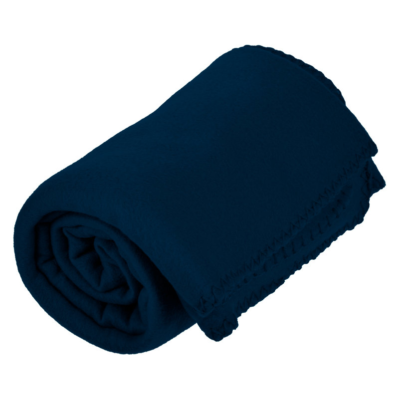 Navy Blue Soft Fleece Machine Washable Throw Blanket
