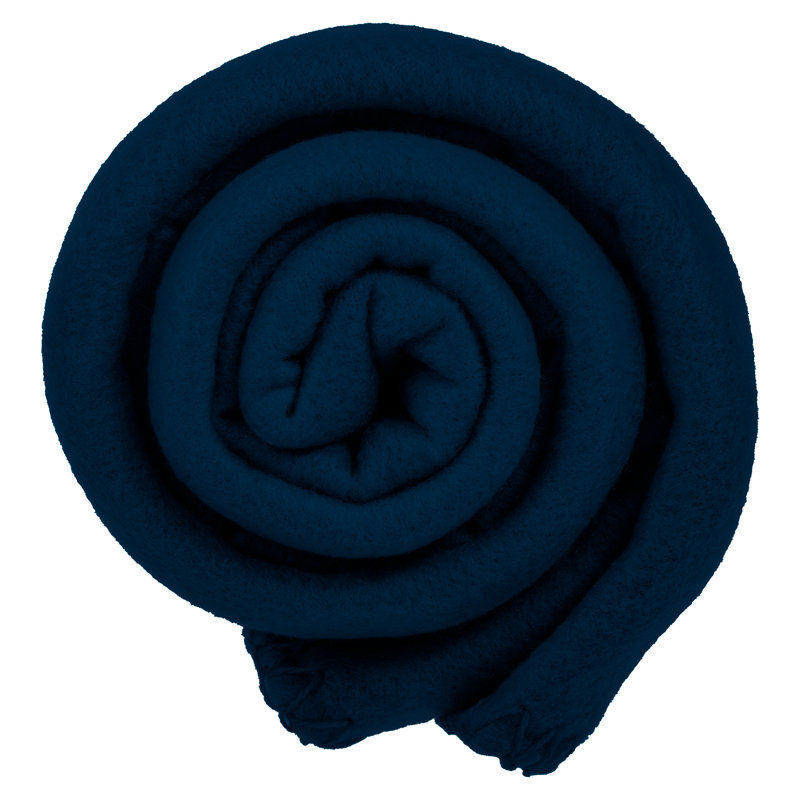 Navy Blue Soft Fleece Machine Washable Throw Blanket