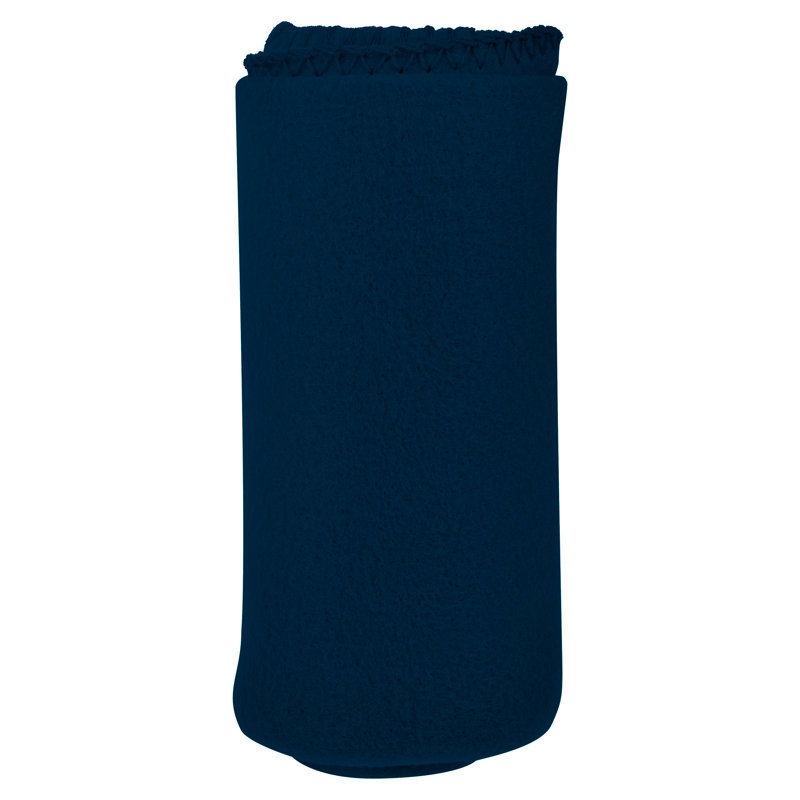 Navy Blue Soft Fleece Machine Washable Throw Blanket