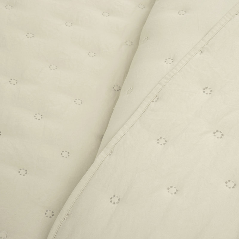 Wheat King Microfiber Reversible Quilt Set with Ruffles