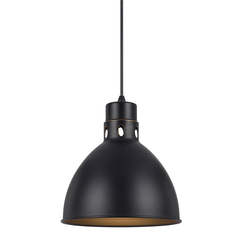 Bronze Dome Pendant Light with Metal Shade