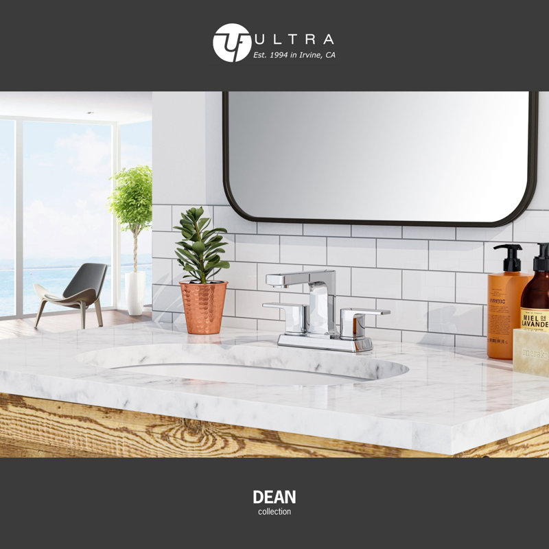 Chrome Polished 2-Handle Centerset Bathroom Faucet with Drain Assembly