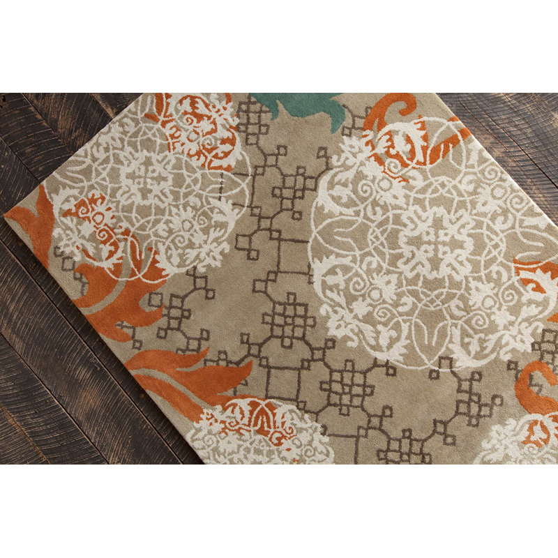 Handmade Blue Wool Tufted 5' x 7' Area Rug