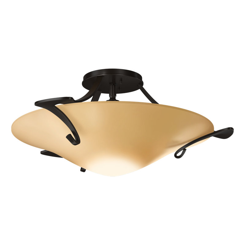 Antasia Sand Glass Semi Flush Mount with Oil Rubbed Bronze Finish