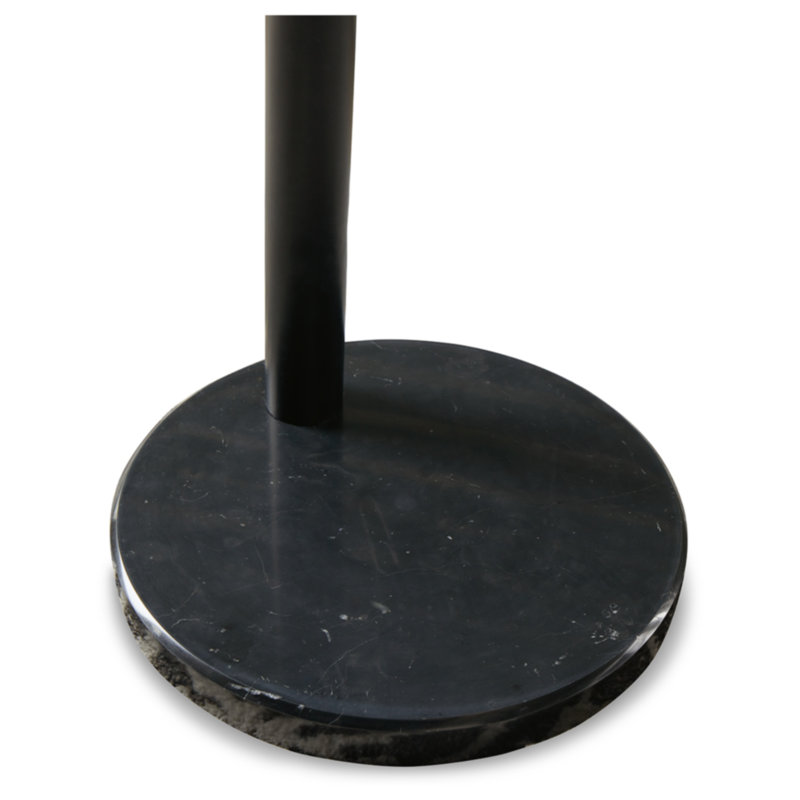 Veergate Black and White Contemporary Arc Floor Lamp