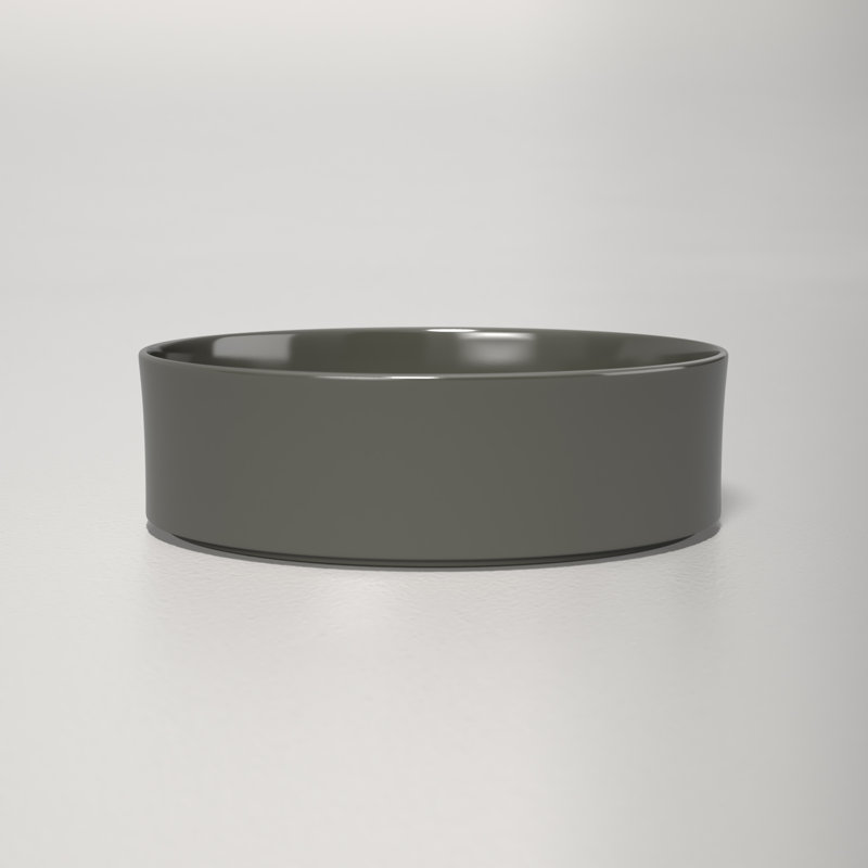 Pewter Ceramic Round Salad Serving Bowl 101oz