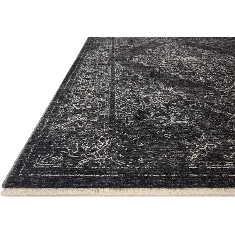 Charcoal Dove 94" x 120" Synthetic Rectangular Area Rug