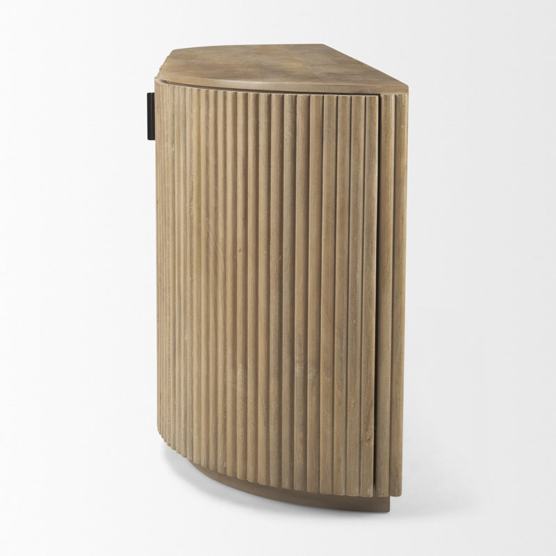 Terra 72'' Light Brown Fluted Wood Sideboard
