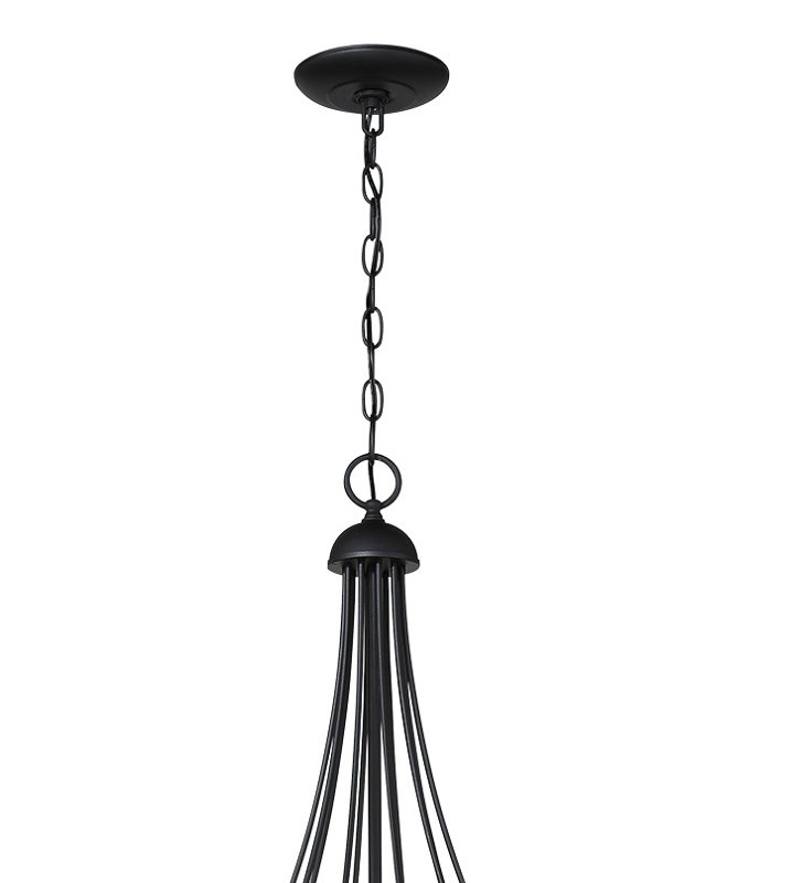 Westchester Sand Coal & Skyline Gold Leaf 10-Light Traditional Chandelier
