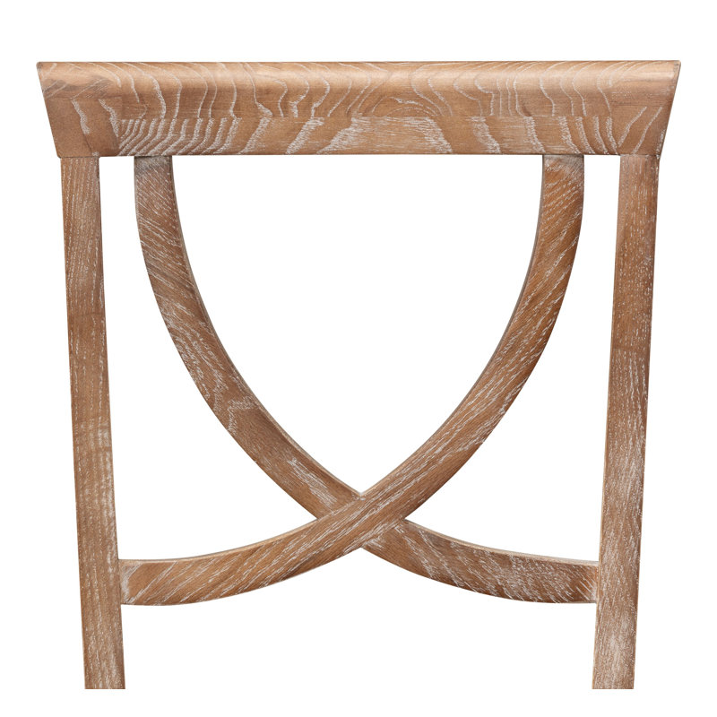 Monet's Sailcloth Beige Linen & Wood Upholstered Side Chair