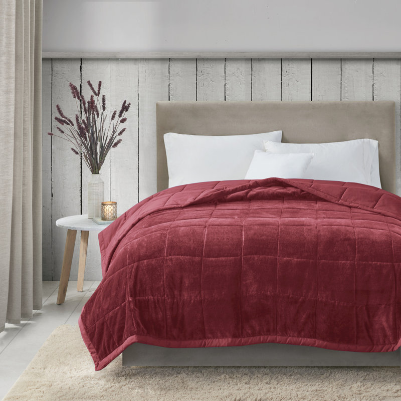 Burgundy Twin Reversible HeiQ Smart Temperature Blanket