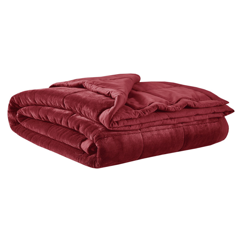 Burgundy Twin Reversible HeiQ Smart Temperature Blanket