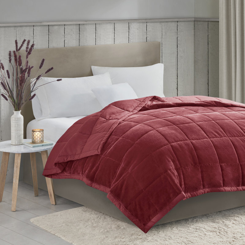 Burgundy Twin Reversible HeiQ Smart Temperature Blanket