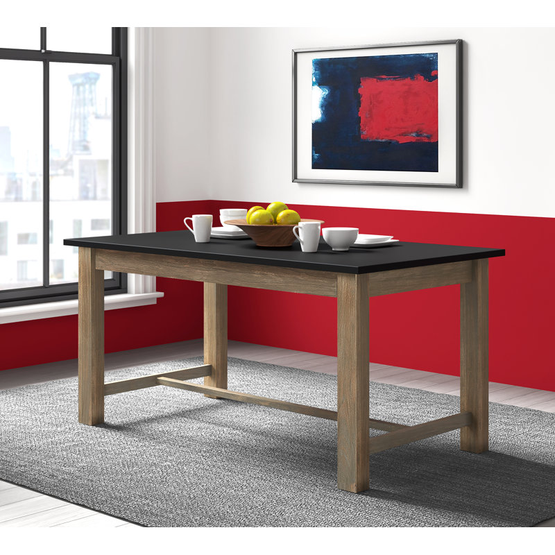 Elmhurst 66" Black and Grey Reclaimed Wood Dining Table