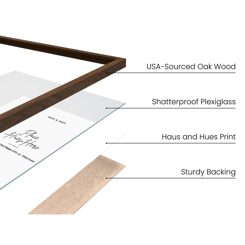 White 16x20 Oak Wood Gallery Wall Frame Set