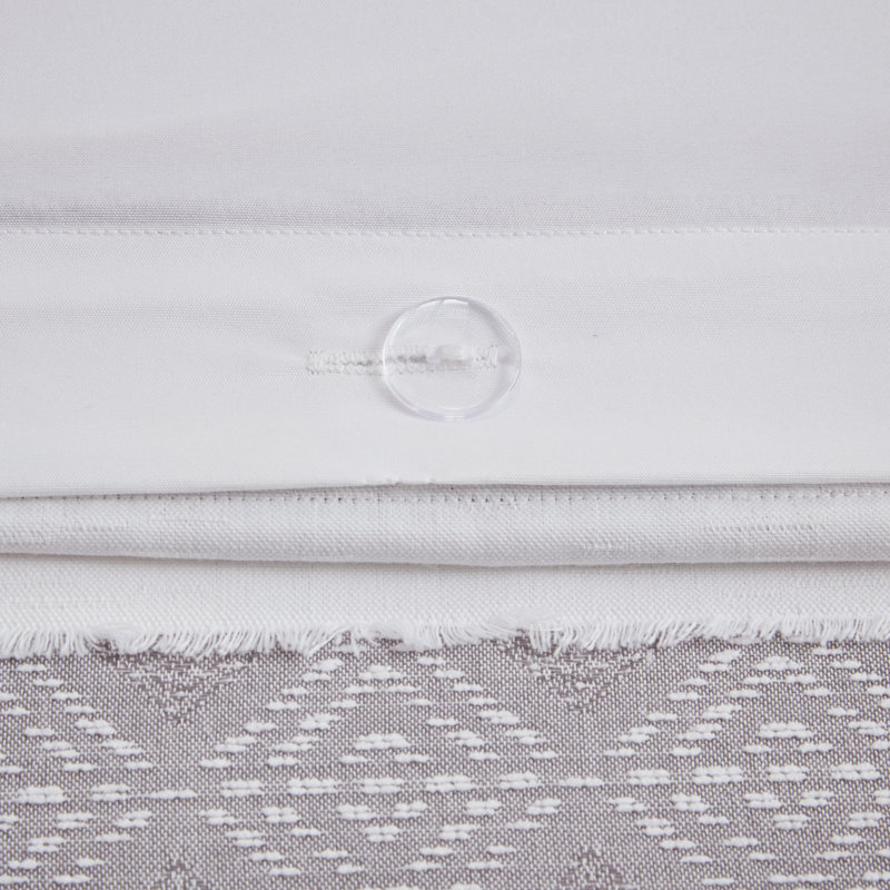 Neutral Clipped Jacquard Stripe Full/Queen Duvet Cover Set