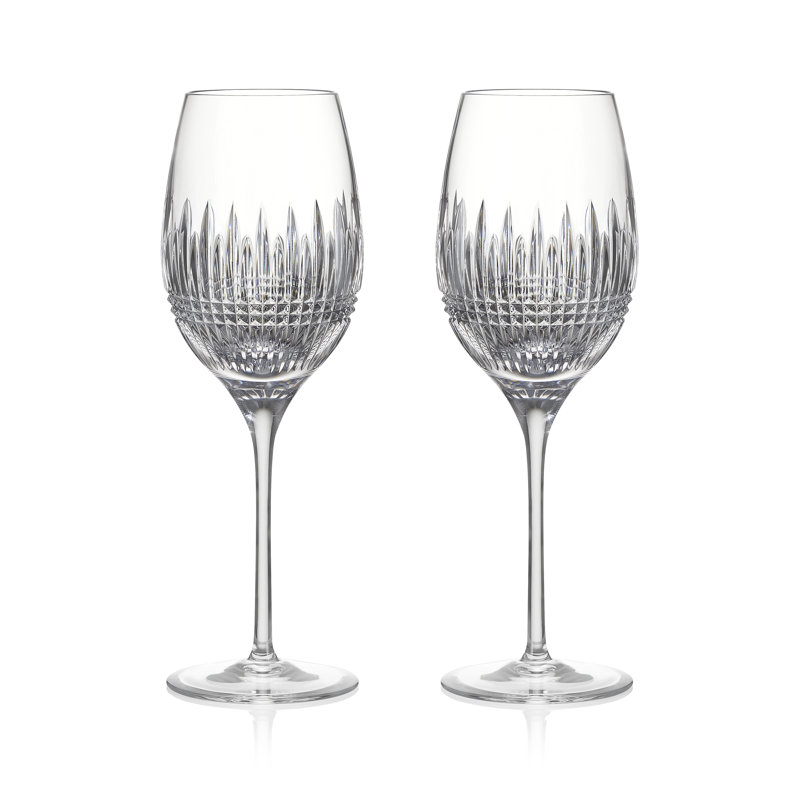 Lismore Diamond Cut Crystal White Wine Glass Set