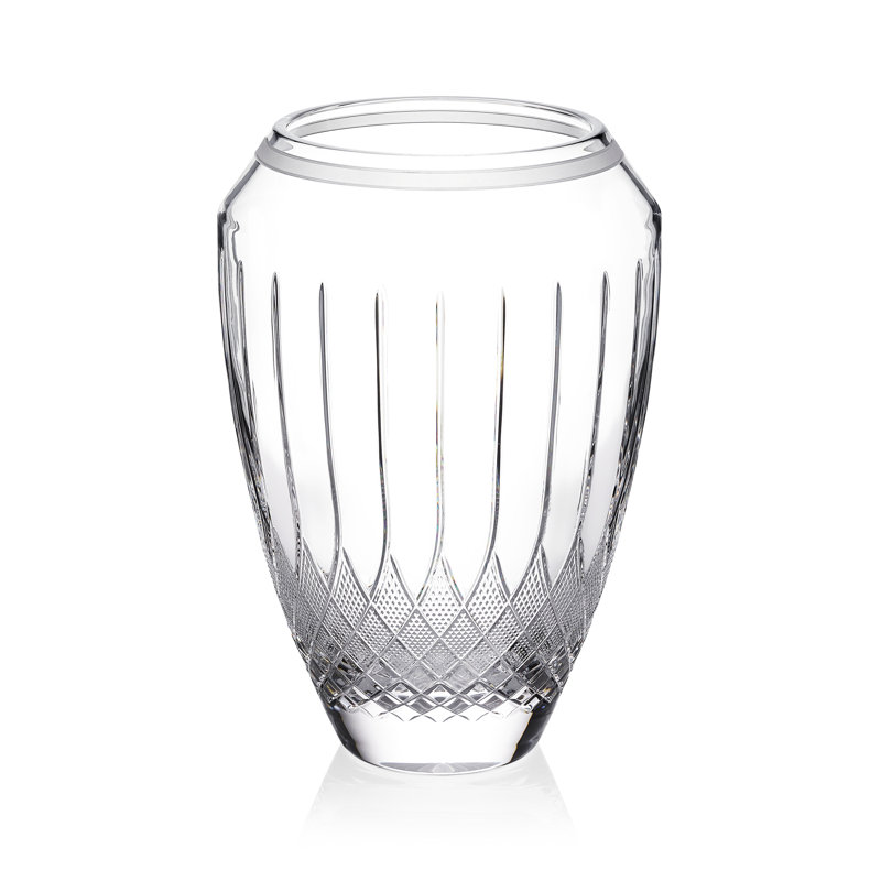 Handcrafted Clear Crystal Decorative Table Vase