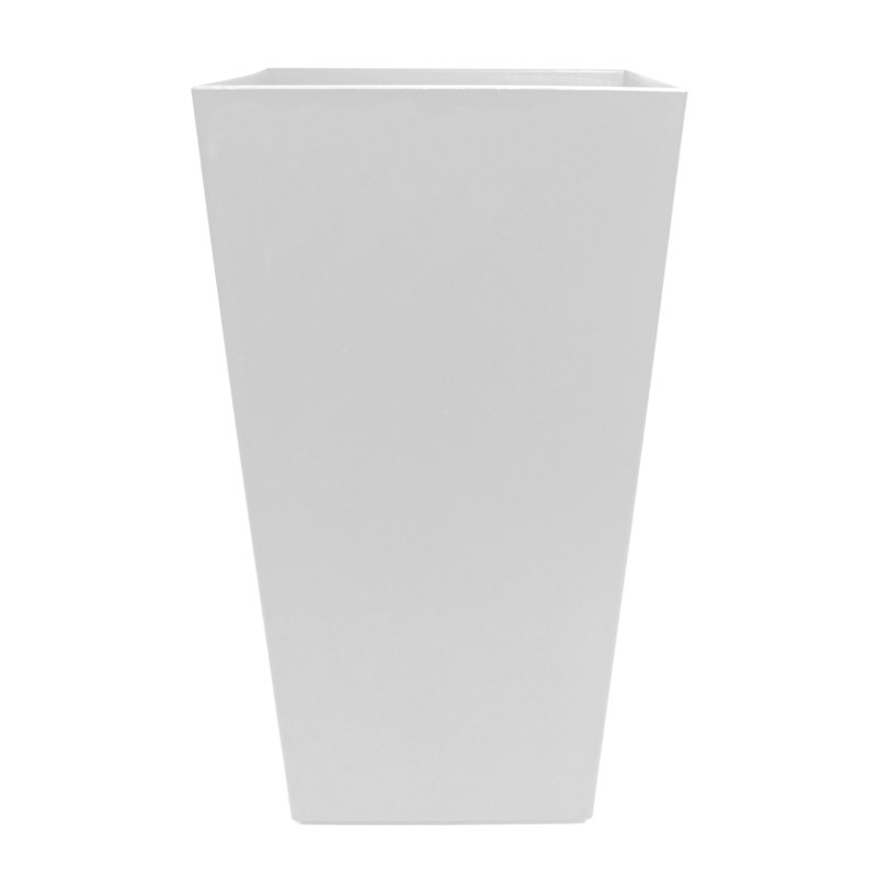Casper White 20" Contemporary Square Recycled Planter