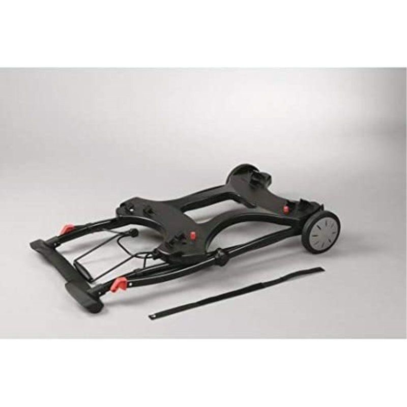 Black Steel Portable Grill Cart with Wheels
