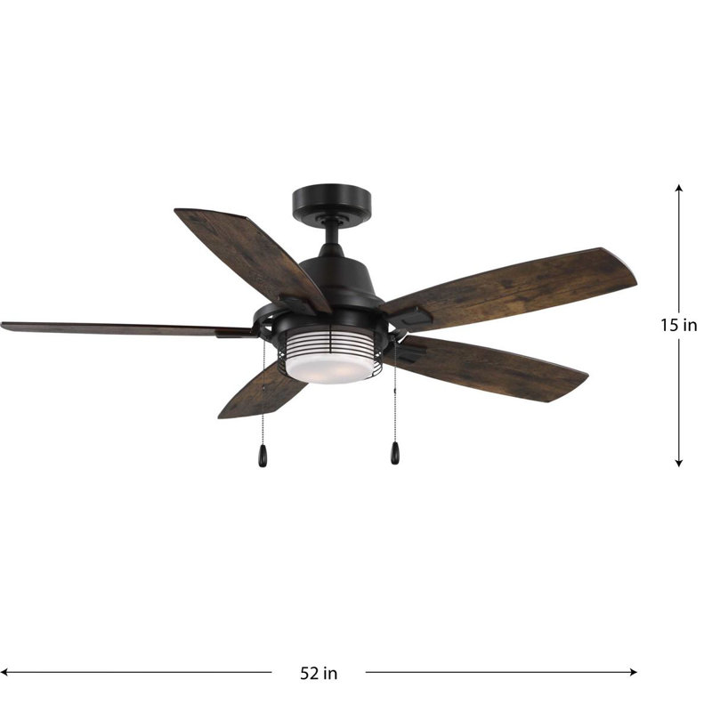 Freestone 52'' Antique Bronze Ceiling Fan with Light Kit