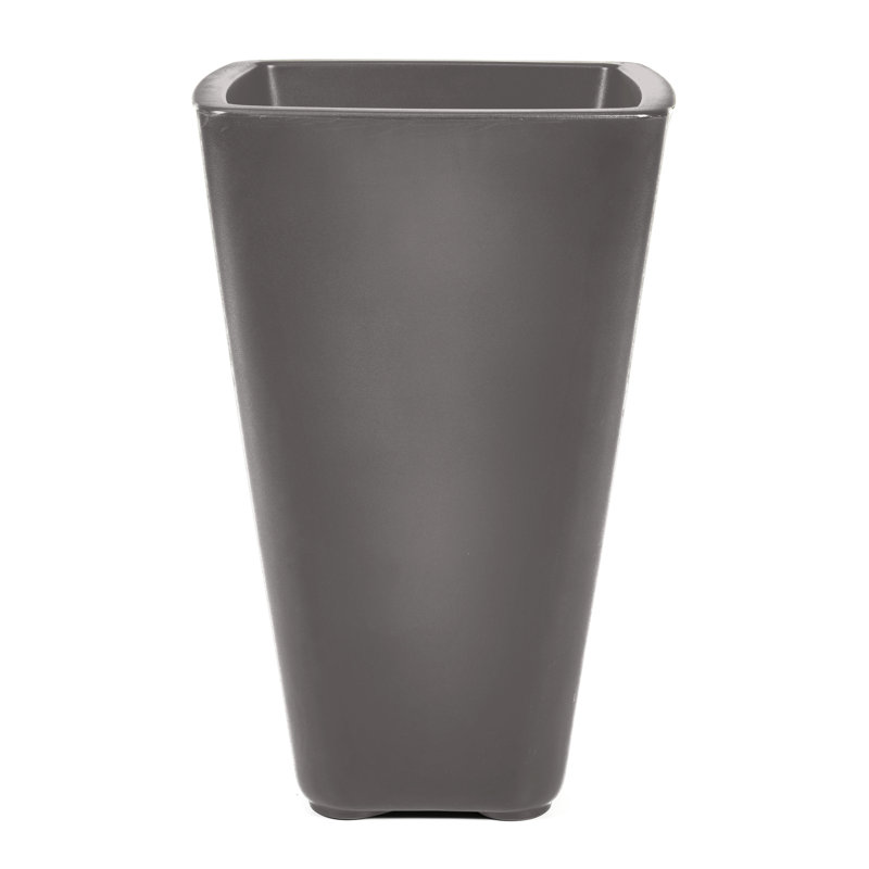 Bridgeview Dark Cedar Square Tapered Self-Watering Planter, 32 Gallon