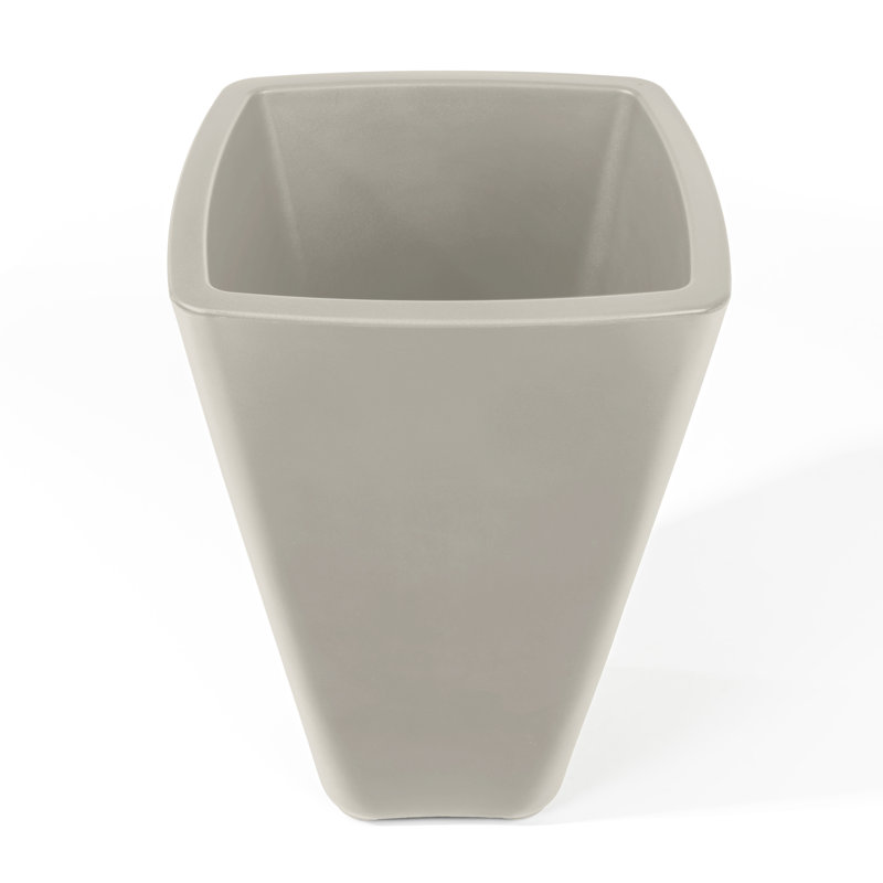 Bridgeview Square Concrete Grey Self-Watering Planter, Set of 2
