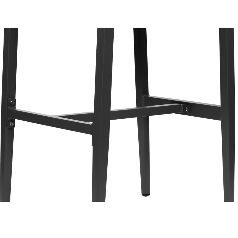 Gray Powder-Coated Aluminum Outdoor Bar Stool with Woven Seat