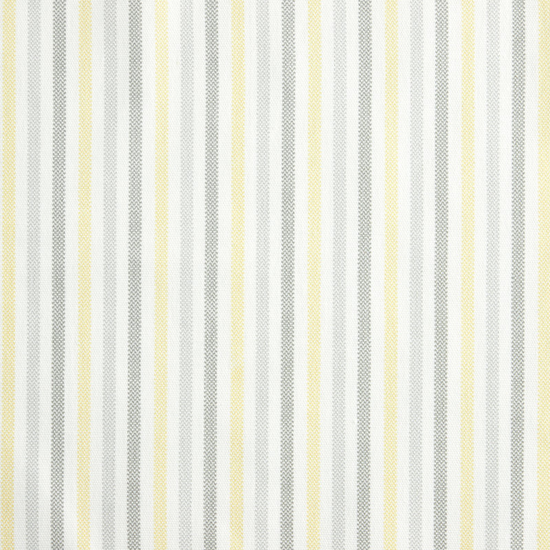 Grey and Yellow Striped Cotton-Polyester Placemats, 13"x17.5", Set of 4