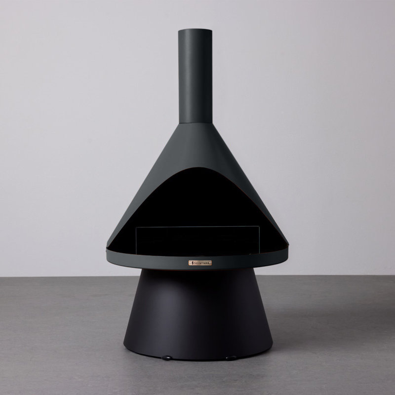Lloyd Graphite Free-Standing Gel Fuel Fireplace