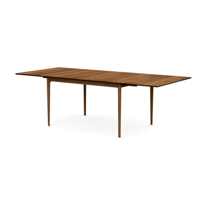 Saddle Cherry Solid Wood Extendable Dining Table, 42" W x 90" L