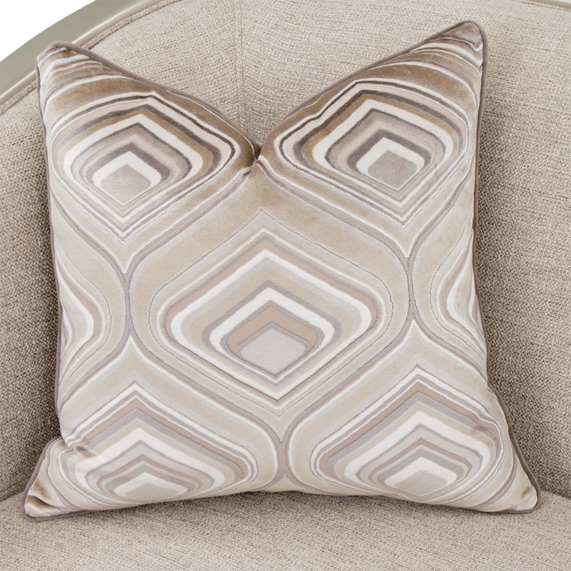 Beige Upholstered Accent Chair with Acrylic Feet