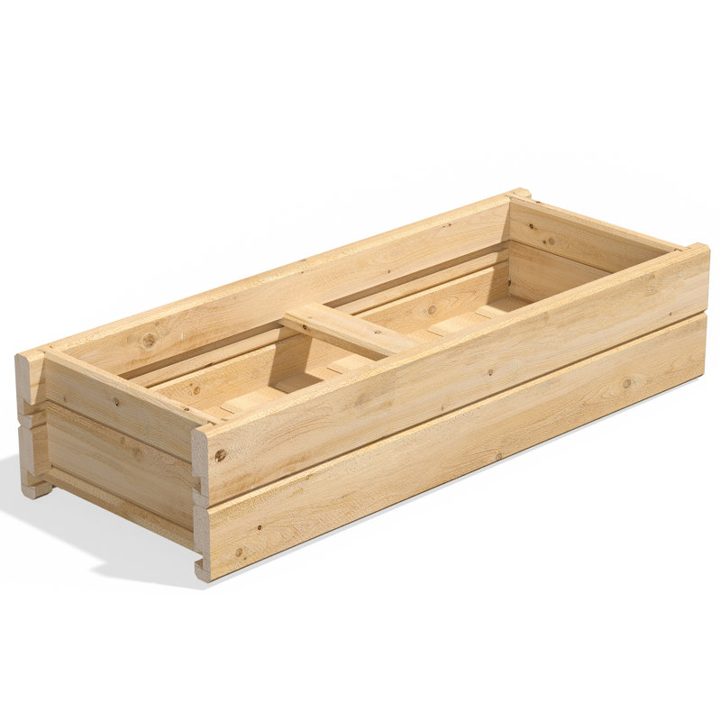 Eco-Friendly Cedar Rectangular Large Outdoor Planter Box, 32" x 11"