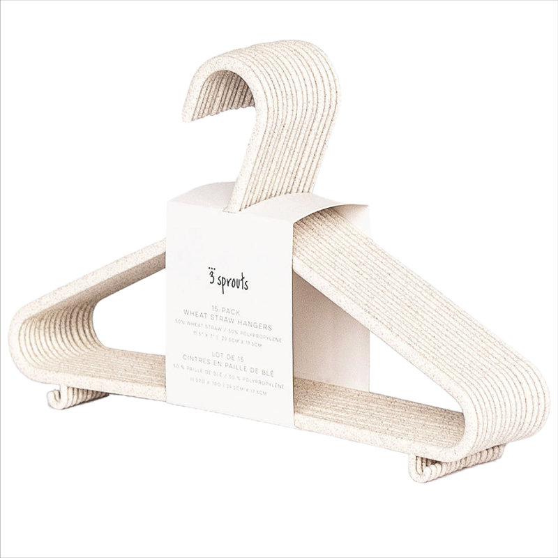 Speckled Cream Baby Wheat Straw Clothes Hangers - Pack of 30