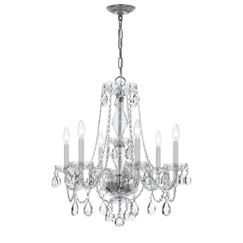 Chrome Crystal 6-Light Mini Candle Chandelier