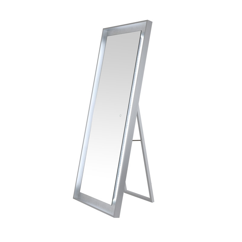 Montauk 26" Silver Grey Aluminum LED Rectangular Mirror