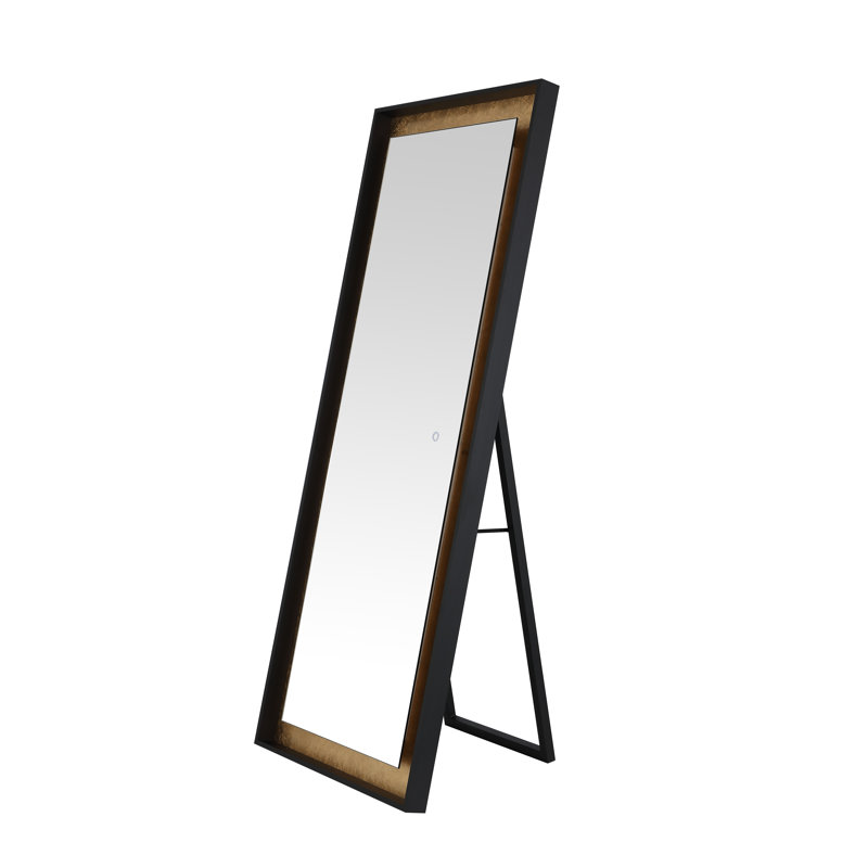 Montauk Luxe Rectangular Silver-Gold Leaf LED Mirror