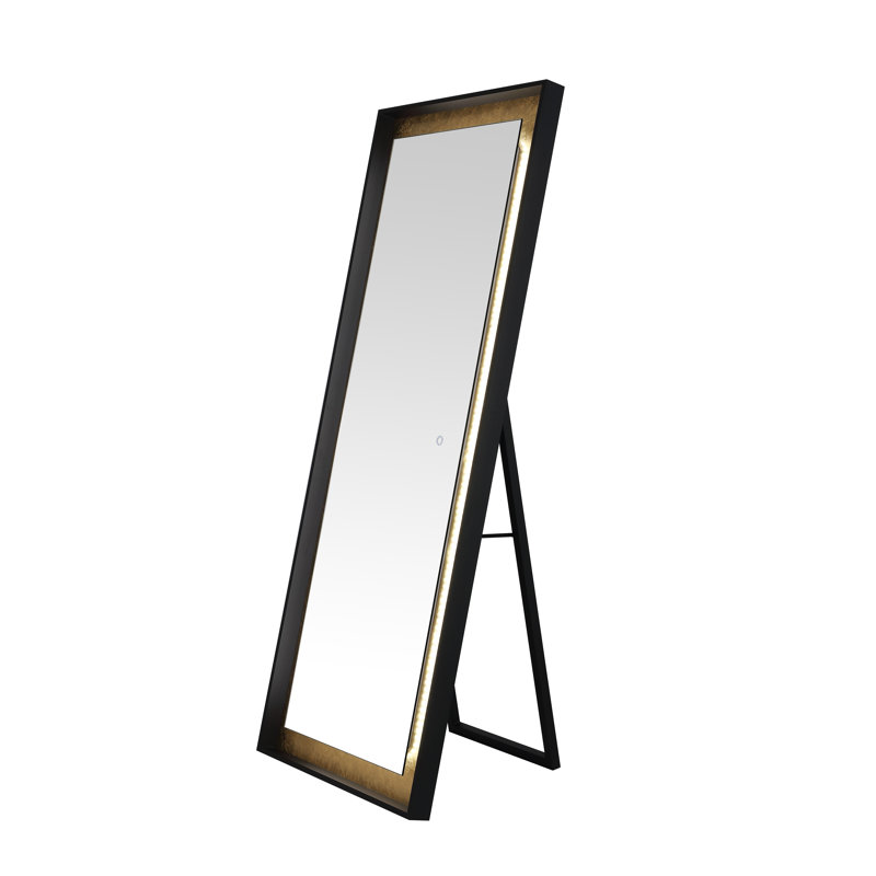 Montauk Luxe Rectangular Silver-Gold Leaf LED Mirror