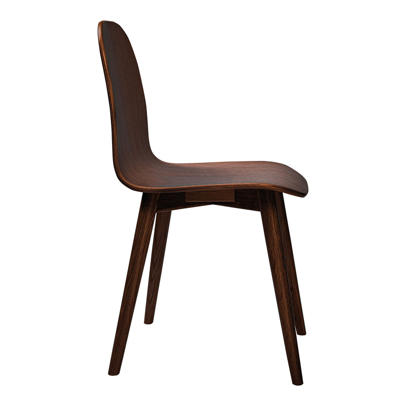 Brown Bent Wood Mid-Century Modern Dining Chair