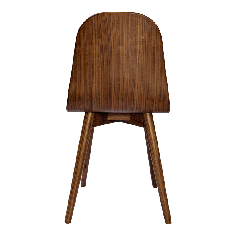 Brown Bent Wood Mid-Century Modern Dining Chair