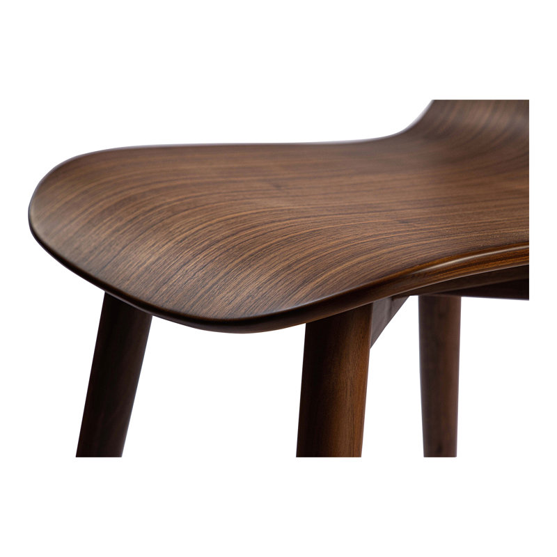 Brown Bent Wood Mid-Century Modern Dining Chair